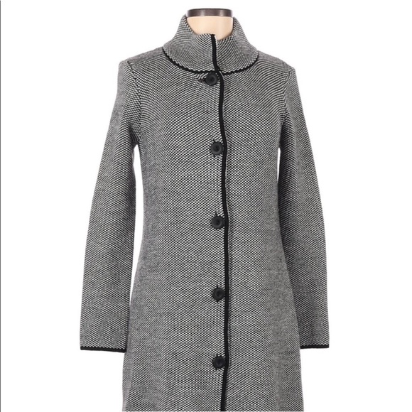 Cocogio Sweaters - Cocogio Gray Knit Cardigan Sweater Maxi Long Duster Business Casual Classic L